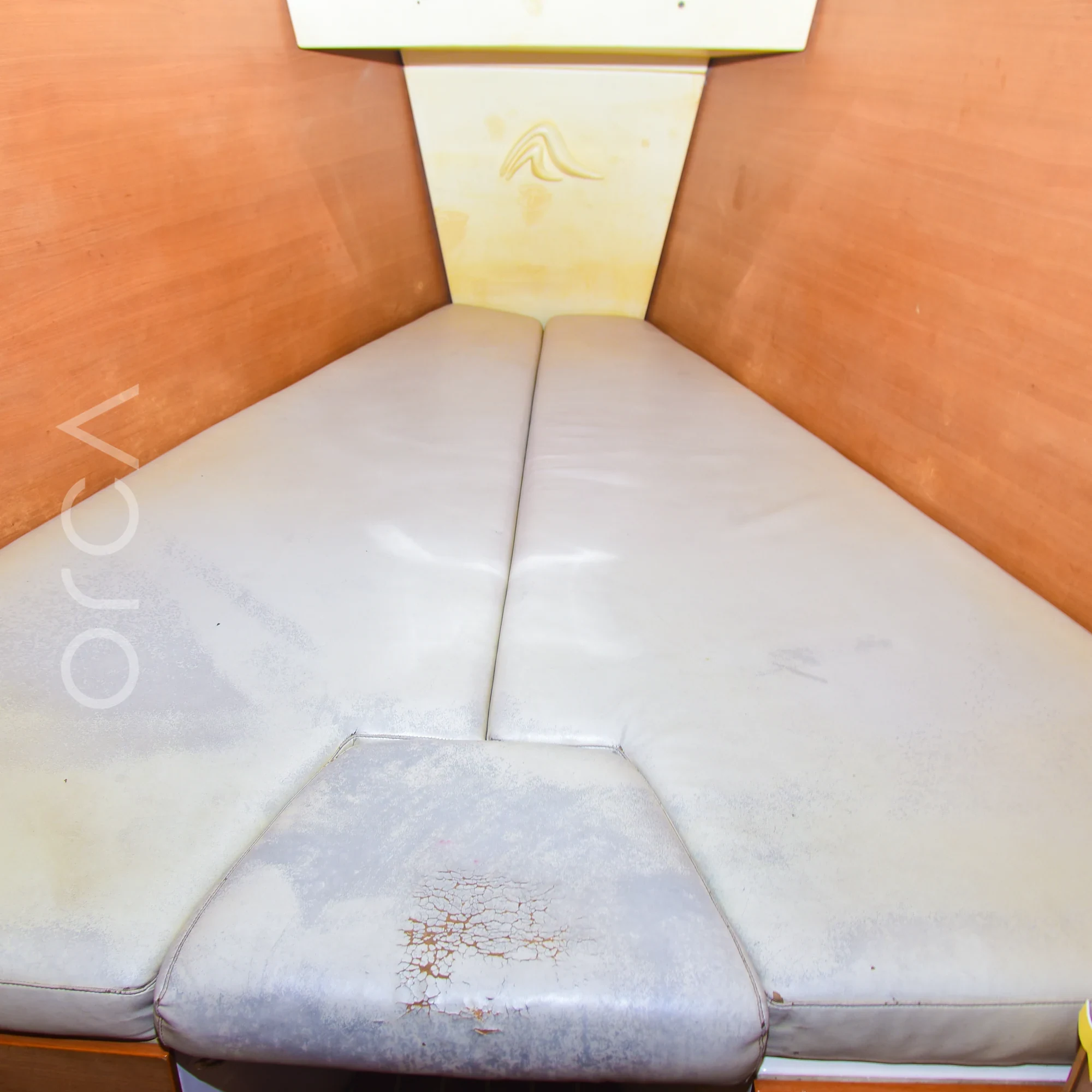 The main cabin aboard a Hanse 325 sail yacht in Mumbai, available to rent from Orca Sail.